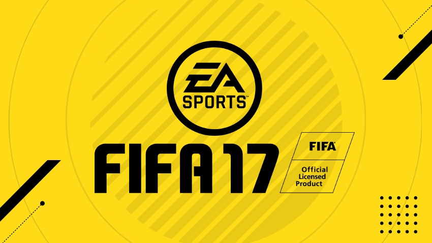 EA Sports FIFA17 Official logo on yellow background.