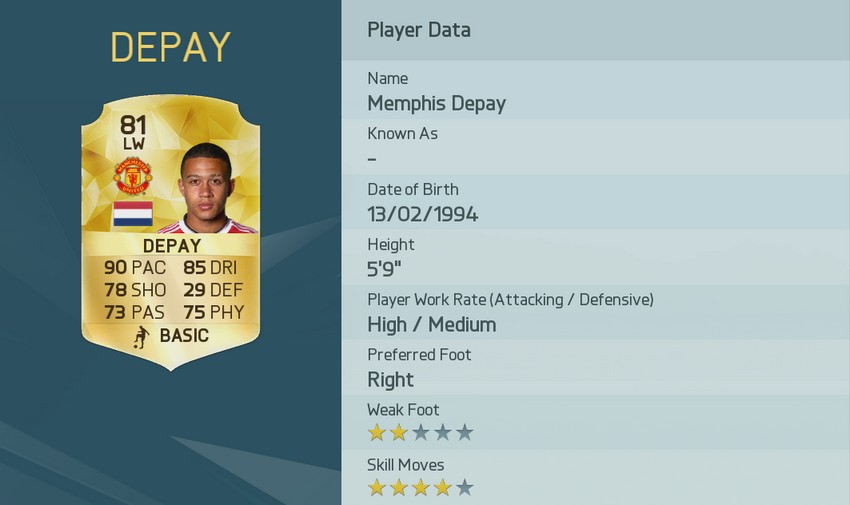 Memphis Depay är en av de bästa frisparksskyttarna på FIFA 16
