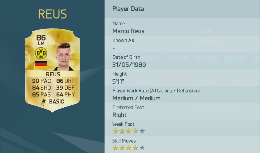 Marco Reus är en av de bästa frisparksskyttarna i FIFA 16